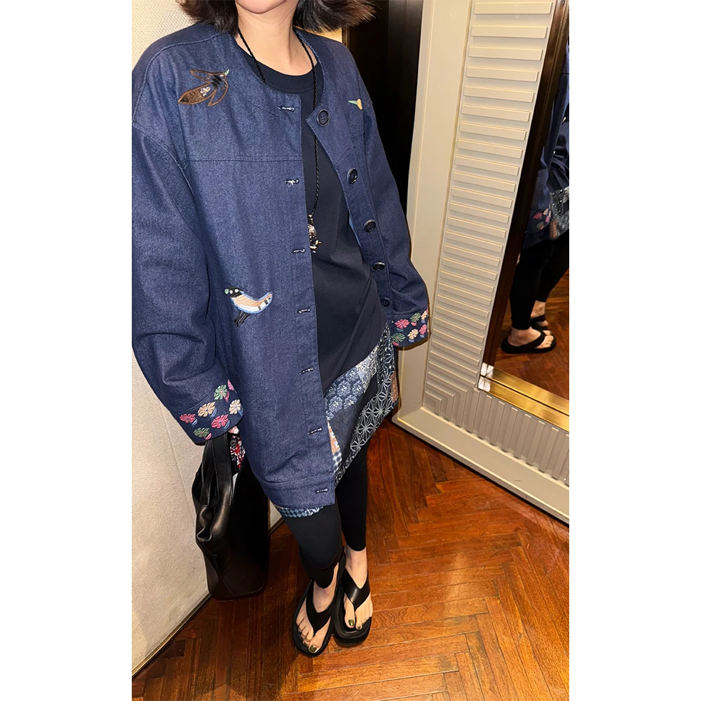 LA CALLA民俗刺绣外套复古时尚重工牛仔外套YY51-2072