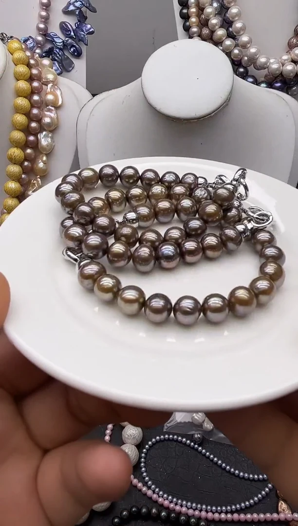 淡水珍珠钛钢颈饰1