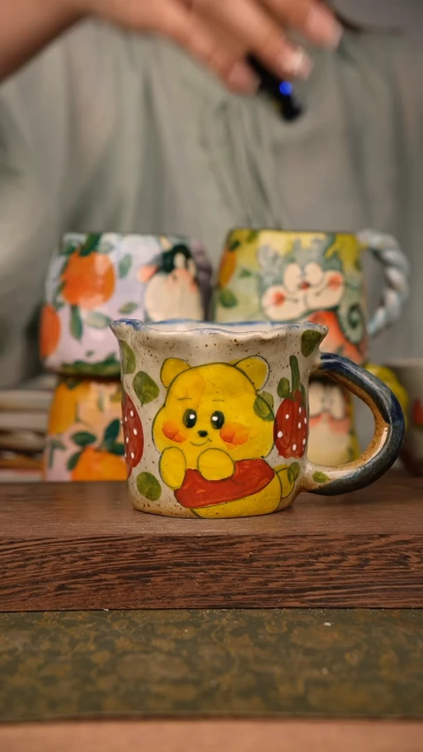 摆件泥垚手作 景德镇手工手绘器物