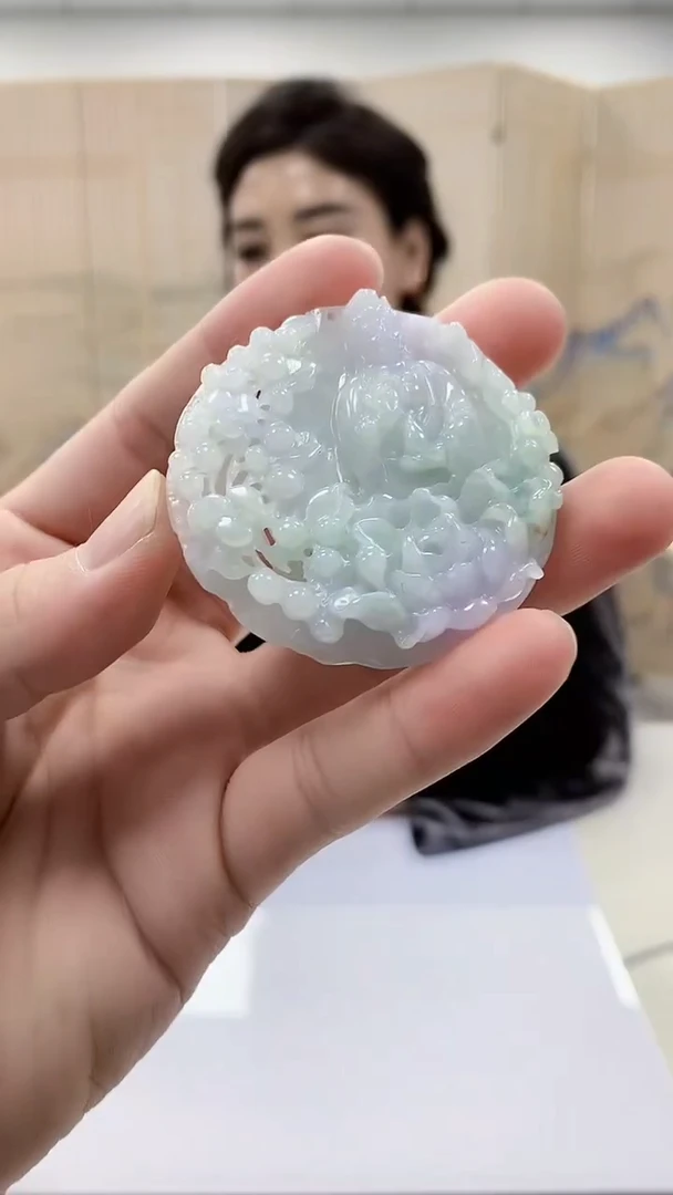 【闪购商品】定制翡翠未镶嵌4829bb-毛货挂件22