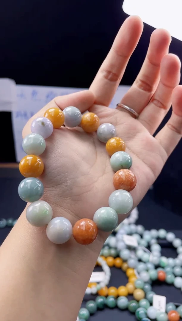 未镶嵌定制翡翠珠串 卡13+