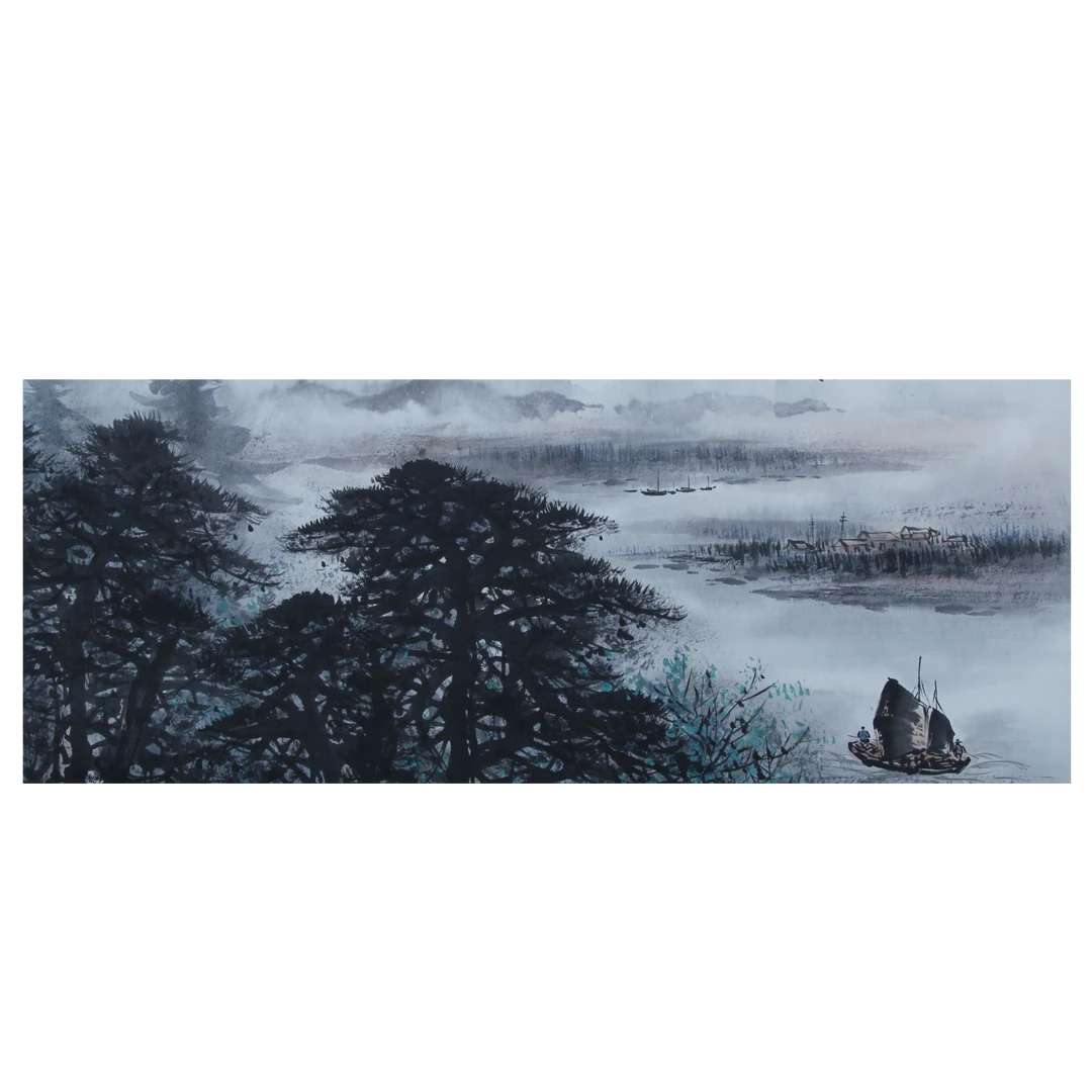 LOT.2561 《山水》68*137cm 纸本设色镜片