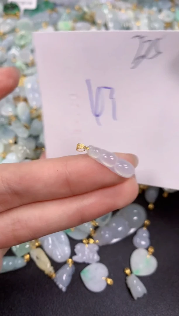 【闪购商品】翡翠颈饰18K金镶嵌 天然翡翠A货