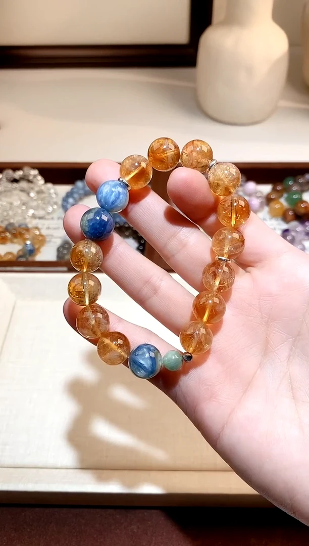 未镶嵌手串水晶黄塔晶diy手串 多样性发一