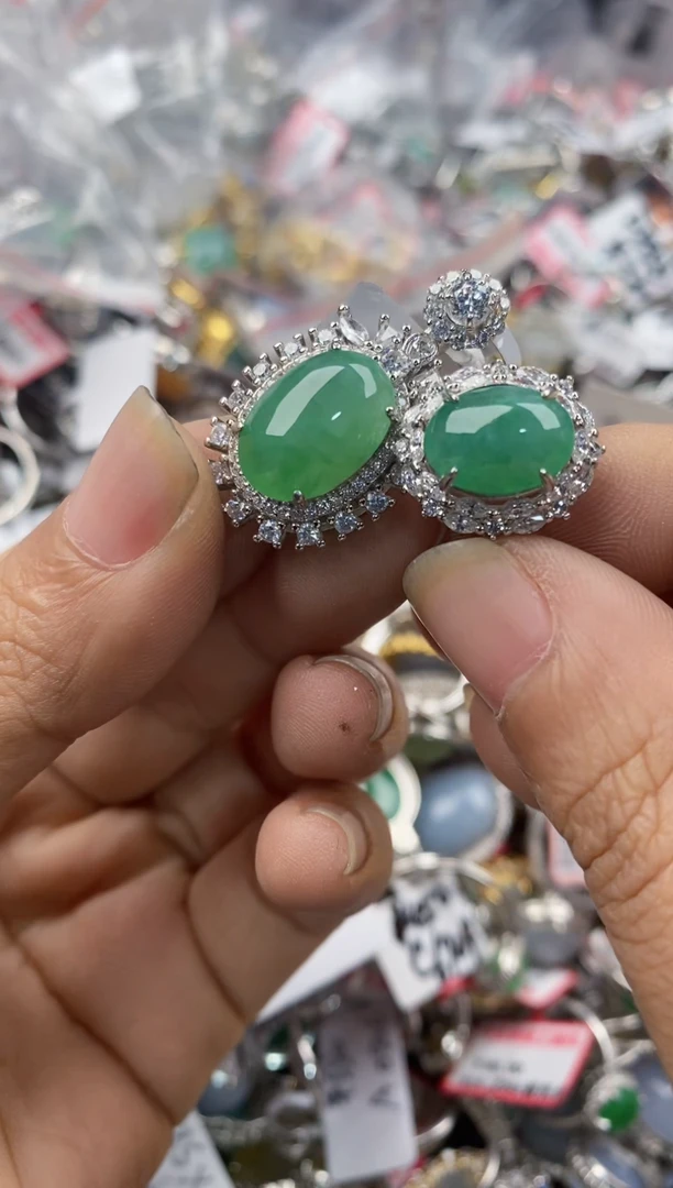 银S925镶嵌戒指翡翠3333                   6