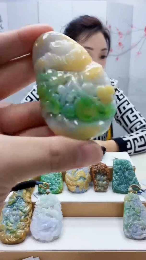 未镶嵌定制翡翠5160bb-毛货挂件31