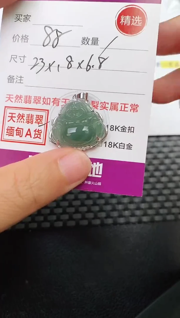 翡翠银S925镶嵌颈饰吊坠