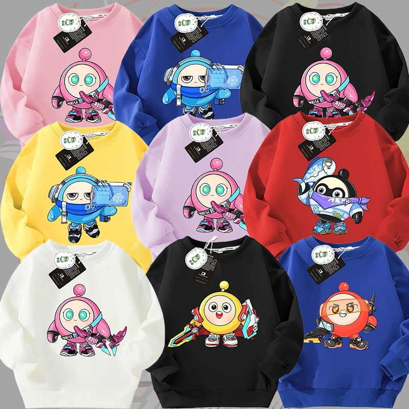 2025新品蛋仔派对卡通男女童圆领卫衣打底衫儿童秋冬外穿卫衣潮款