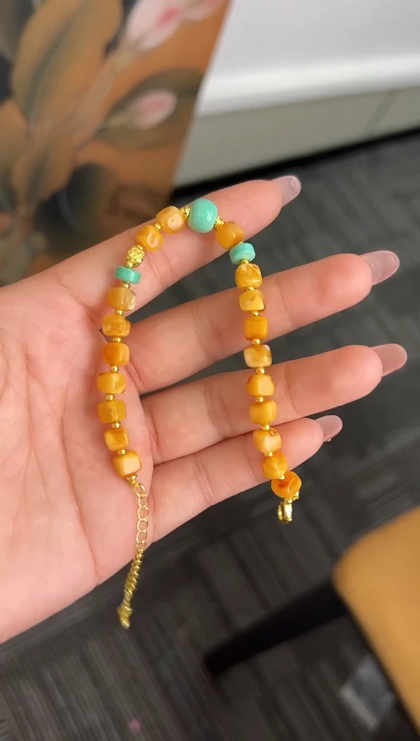 裸石琥珀未镶嵌琥珀蜜蜡手链多样性发一条