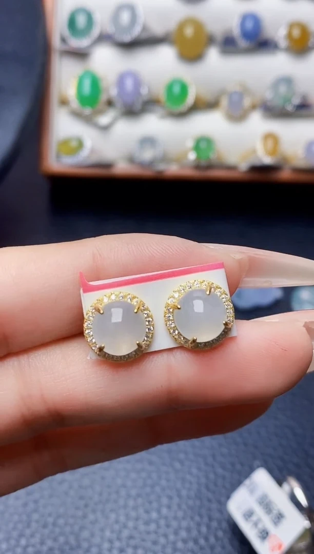 银S925镶嵌戒指翡翠3777