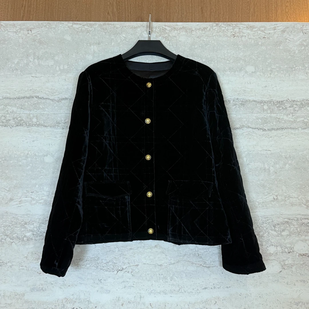 TANTAN 100丝绸时尚复古百搭秋冬短款外套3531