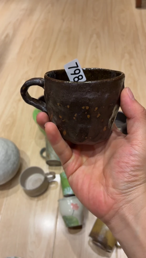 瓷片氵798手工柴烧咖啡杯1个
