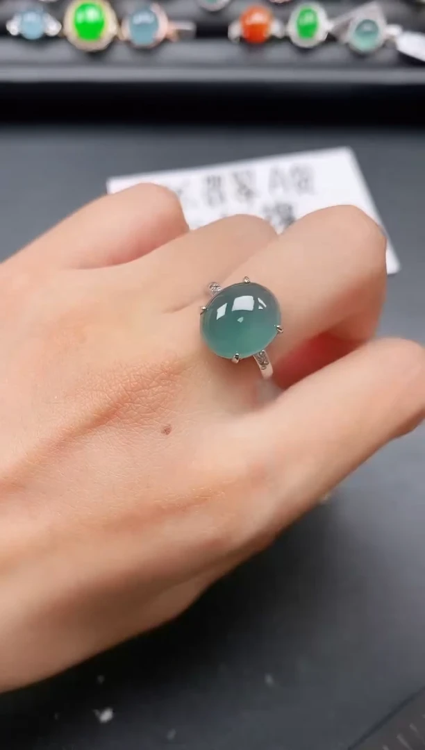 银S925镶嵌戒指翡翠11111