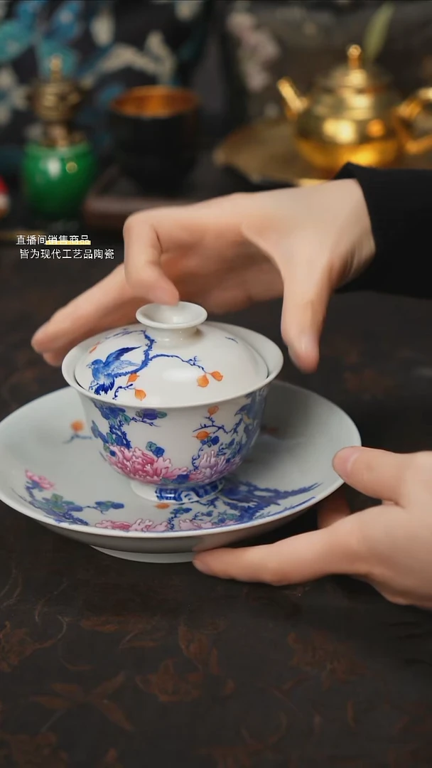 杯景德镇陶瓷杯碗柴烧多人
