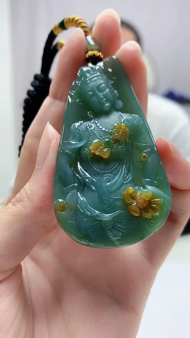 定制翡翠未镶嵌4898zm-毛货挂件193