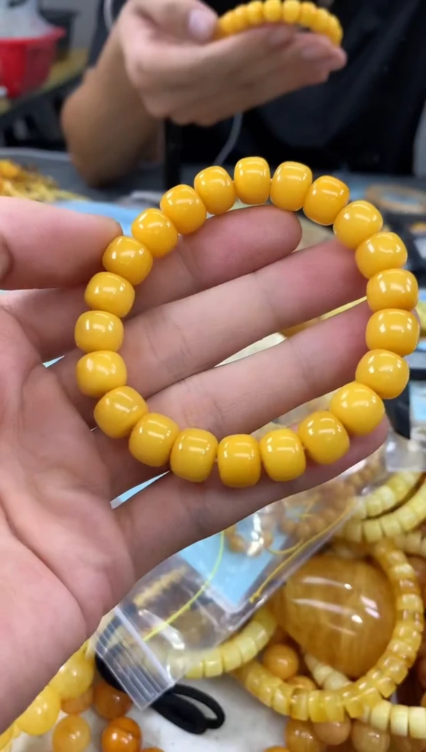 未镶嵌蜜蜡裸石手串
