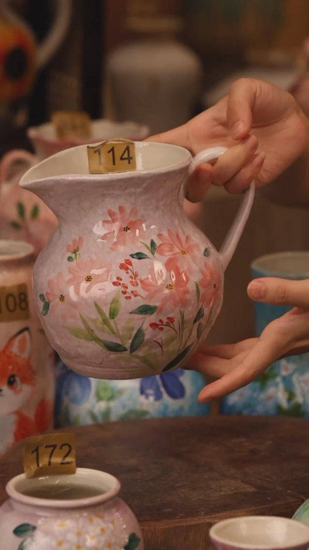 陶瓷114景德镇设计师手作花器摆件侘寂风