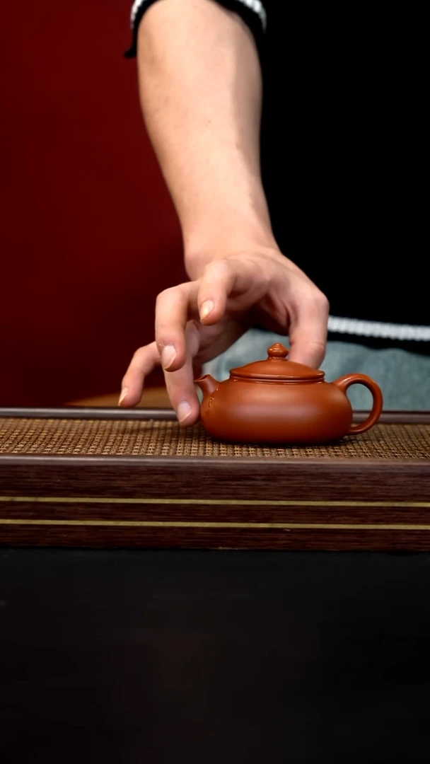 茶壶紫砂LD朱泥 寒江
