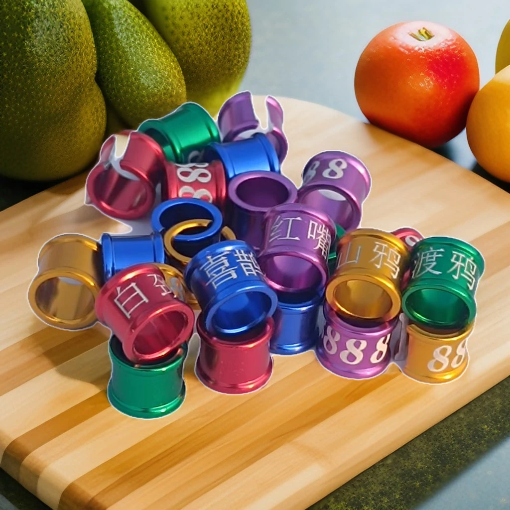 红嘴蓝雀鸟用脚环2025新款白颈喜鹊免费激光刻字多色可选