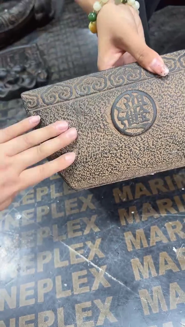 陶土【火山泥】日进斗金大方盆