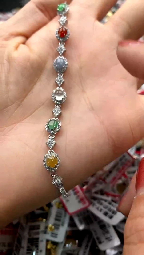 【闪购商品】翡翠戒指银S925镶嵌777777777     8