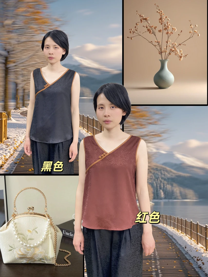 清凉女背心文艺显瘦复古吊带气质夏季
