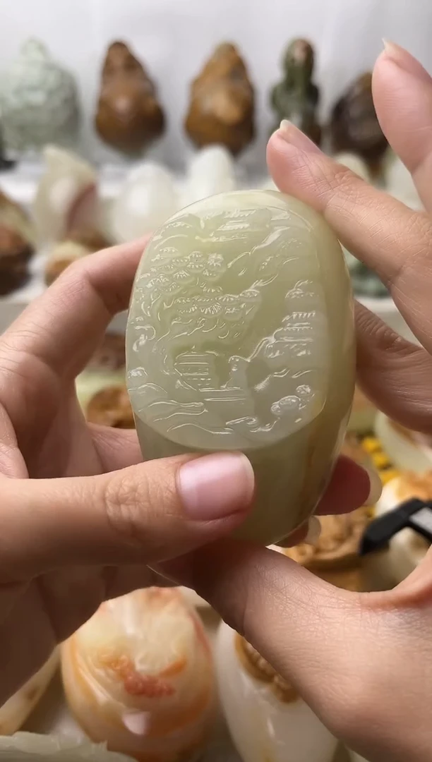 石材古青石棉纹正常不退换山水