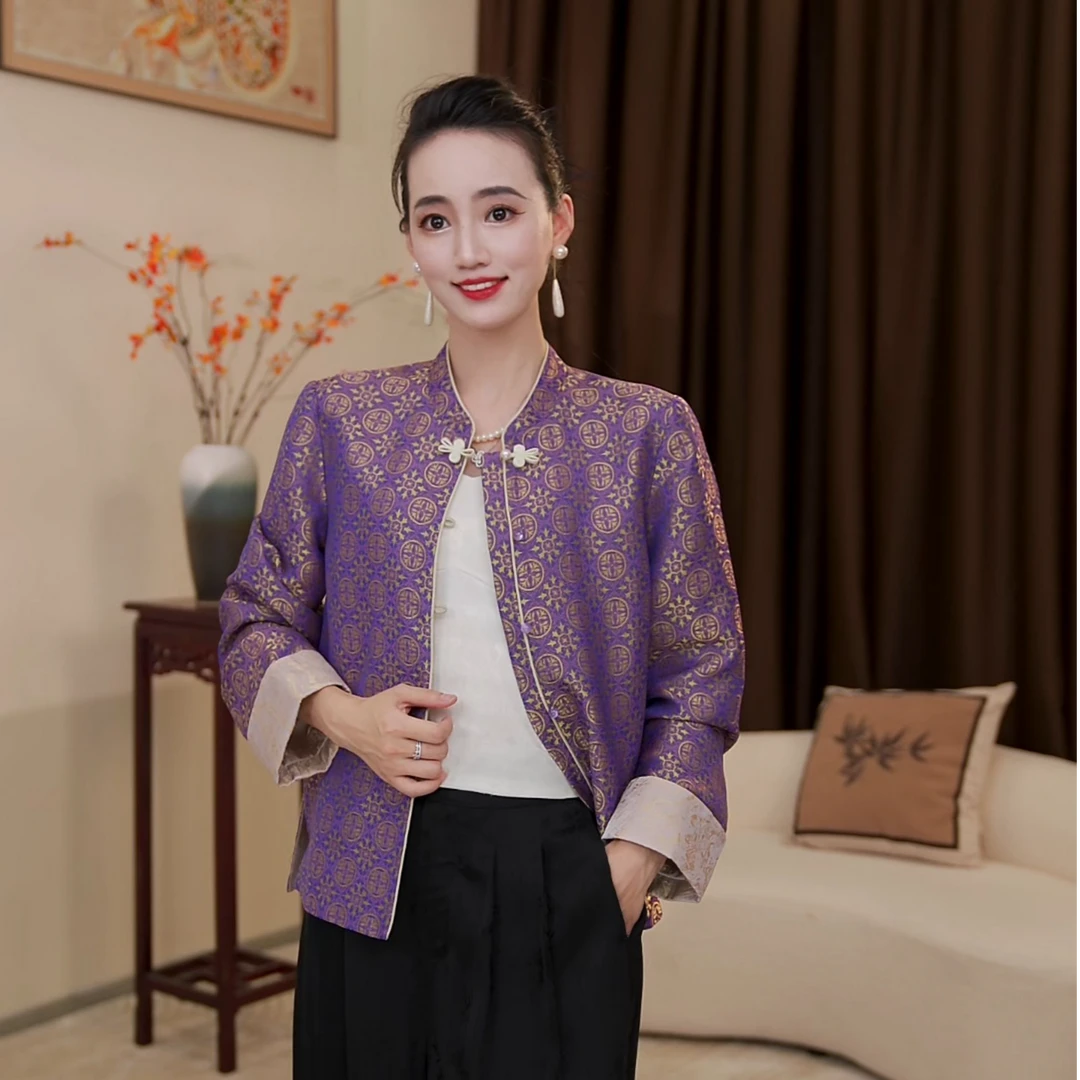 【早秋新款SQ】新中式短款刺绣中国风气质外套JX0170