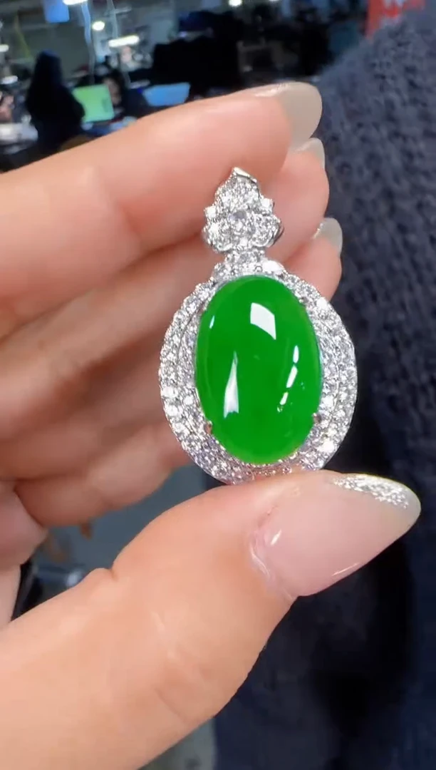 未镶嵌定制翡翠翡翠吊坠53