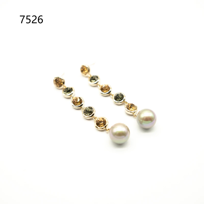 钛钢锆石耳饰 7526-高版精选设计感精致原版饰品