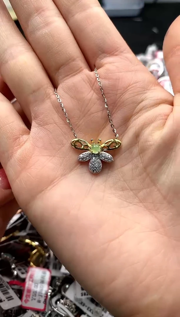 【闪购商品】翡翠戒指银S925镶嵌22222222    6