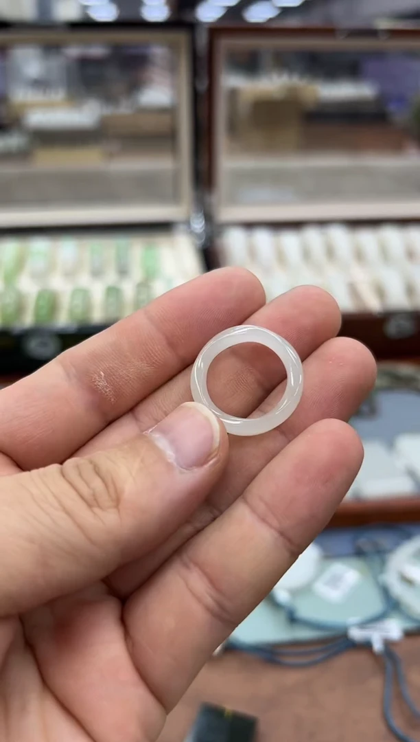 【闪购商品】和田玉莫比乌斯戒圈未镶嵌14-15  17-18