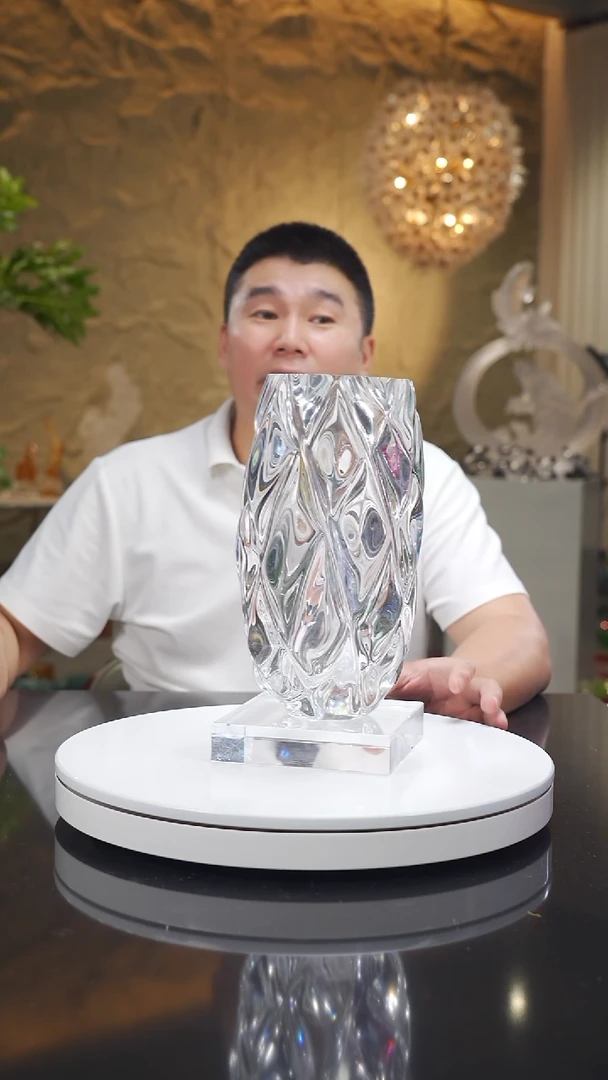 琉璃手工艺品福利设计款水晶花瓶
