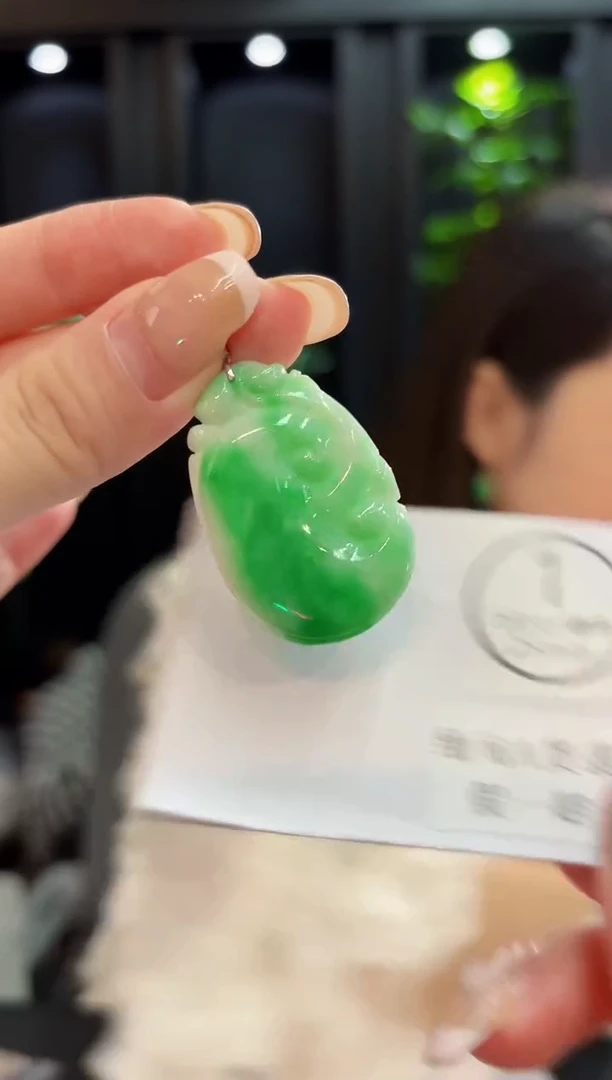 吊坠(不含链)18K金镶嵌翡翠 缅料A货/支持复检/一件