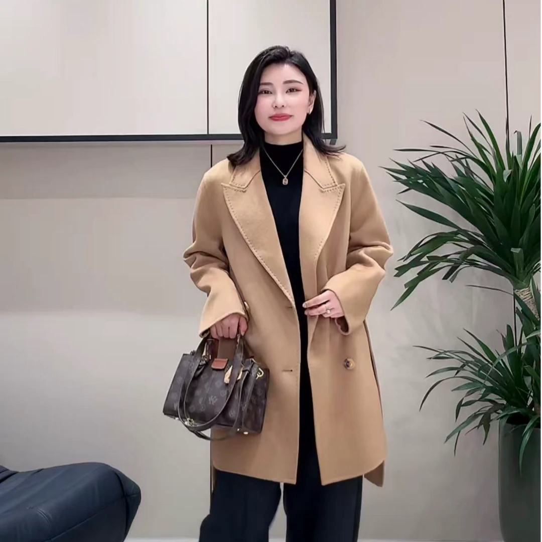 【100%羊毛】23706款高档女士大衣外套