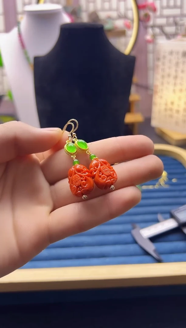 【闪购商品】玛瑙/玉髓颈饰14K金镶嵌E149