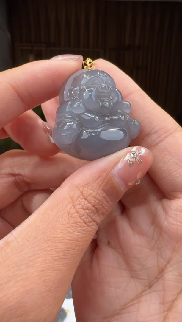 【闪购商品】和田玉7218K金镶嵌1.25冯总