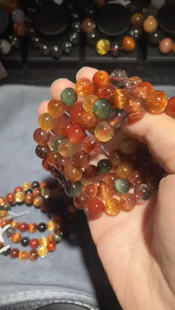 【闪购商品】水晶手链未镶嵌彩发单圈A10（多样性发其一）