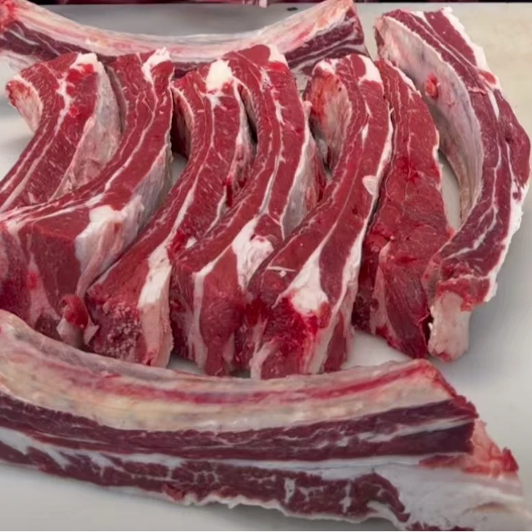 【4斤牛肋排】【切块发货】皖北谷饲黄牛四肋排 中间段无脊骨 原切肉
