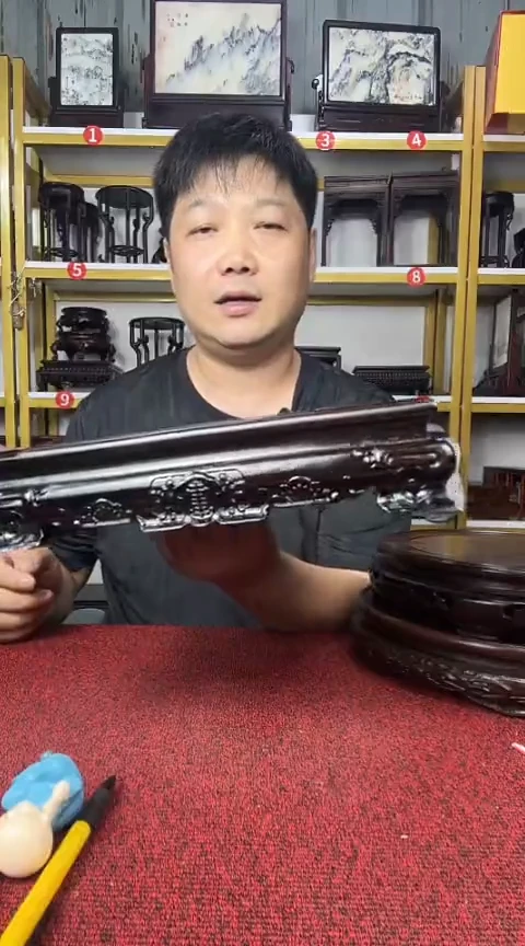 木非洲黑檀长方底座25*15*6CM