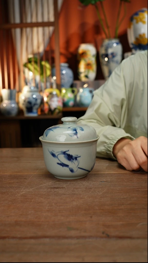 瓷片【简家甄选】景德镇设计师釉下手绘陶瓷餐具