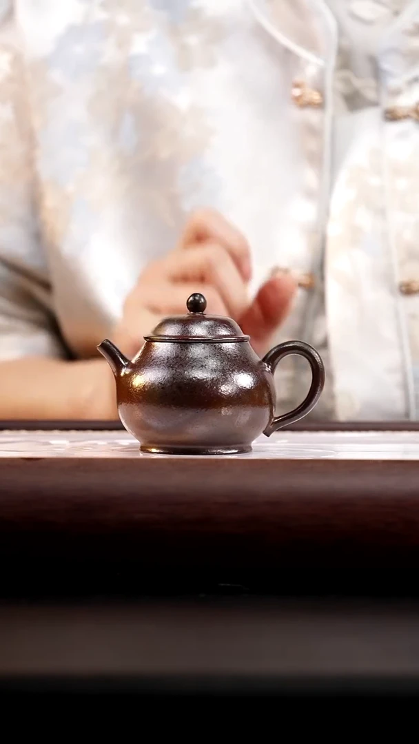 茶壶紫砂朱泥柴烧潘壶