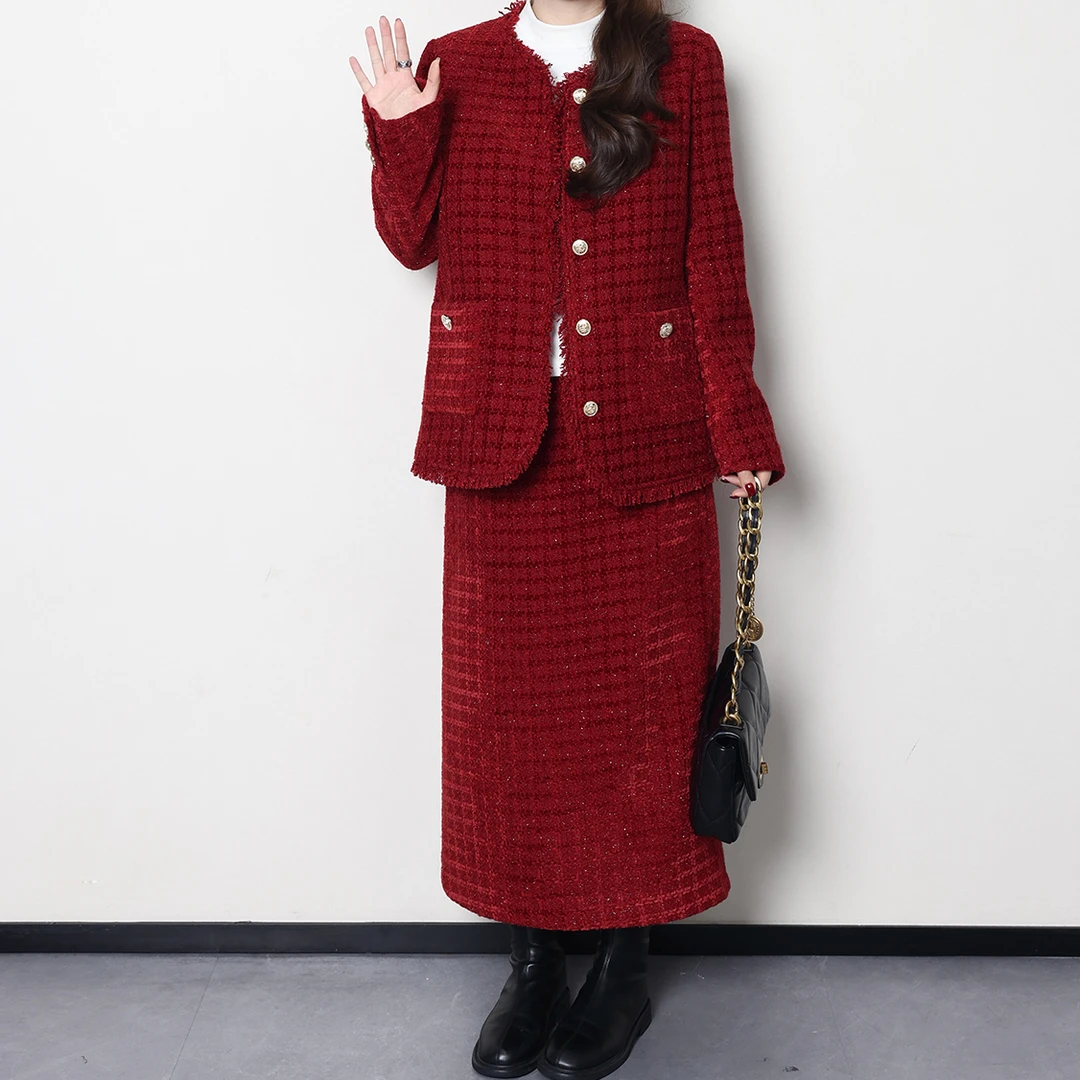 QC三妮【炙热心跳】微胖大码女冬气质显瘦羽绒小香外套 ZY409Q47