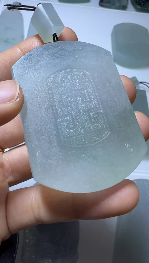 未镶嵌定制翡翠无事牌