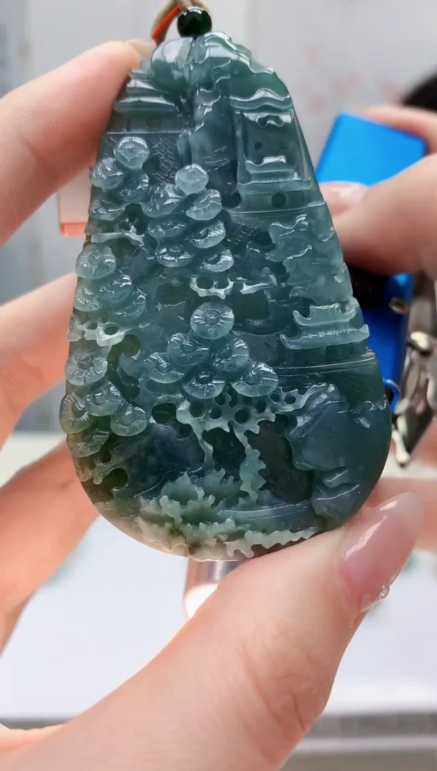 【闪购商品】定制翡翠未镶嵌4852jw-毛货挂件73