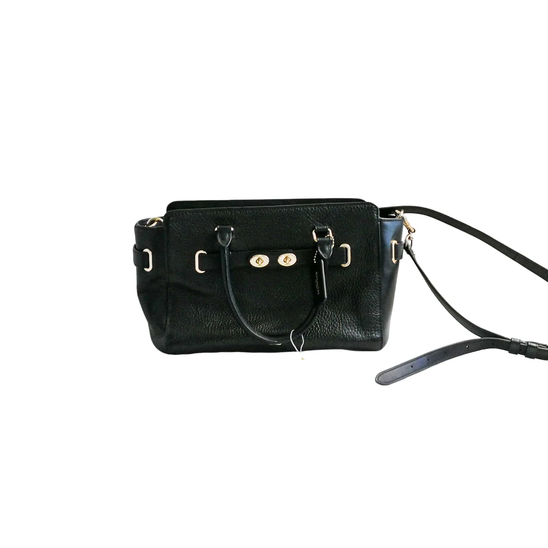 95新 COACH/蔻驰 coach 黑色马卡龙包  021623