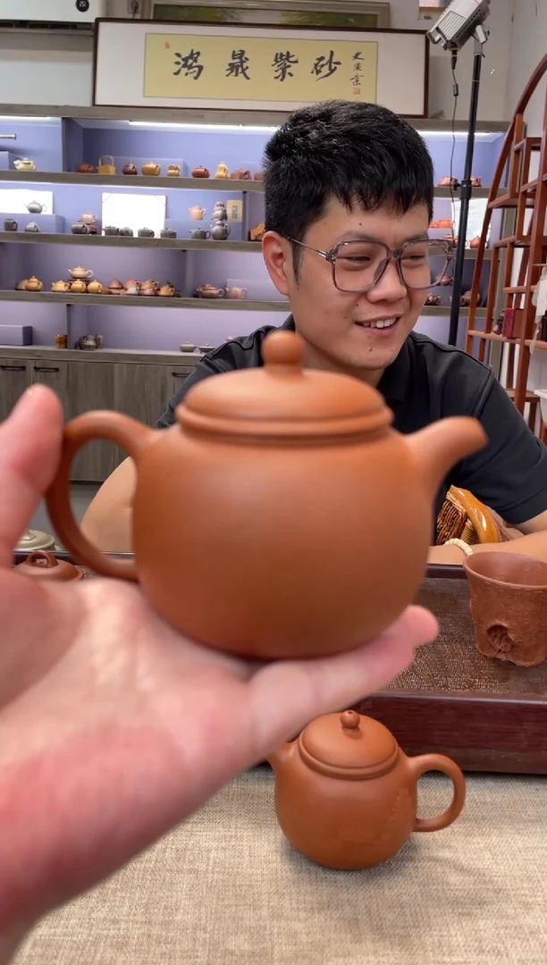 茶壶紫砂五彩泥 匏尊 光素