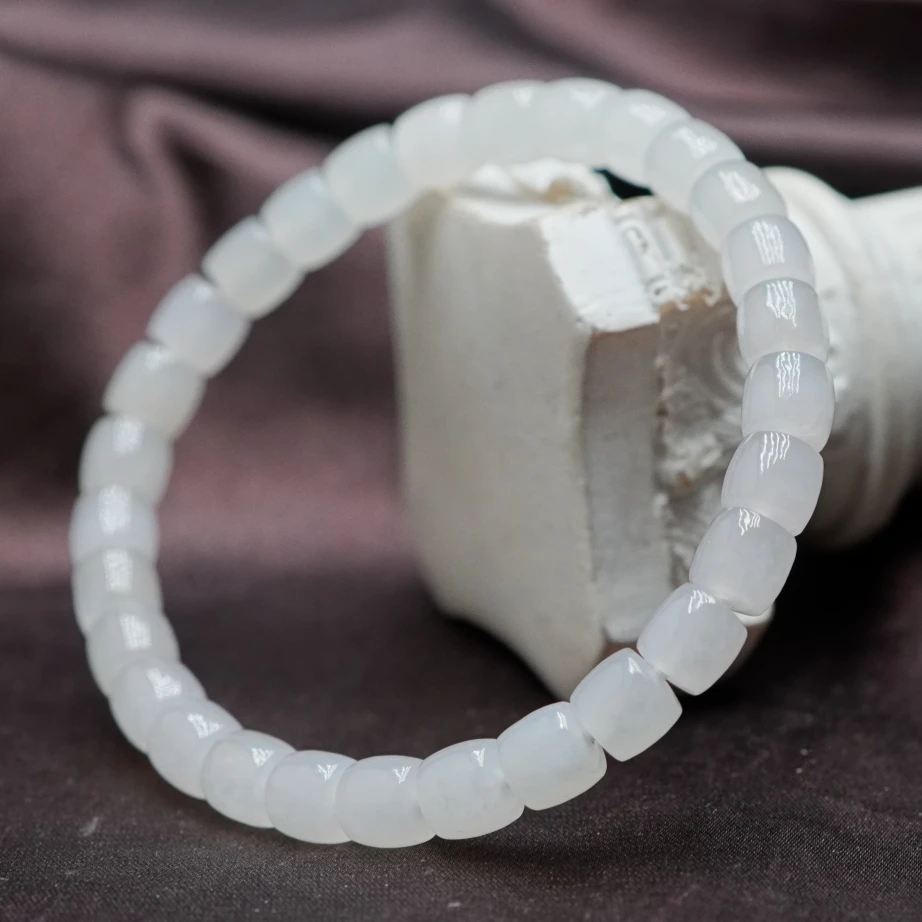 和田玉白玉直切手串6+ A060511