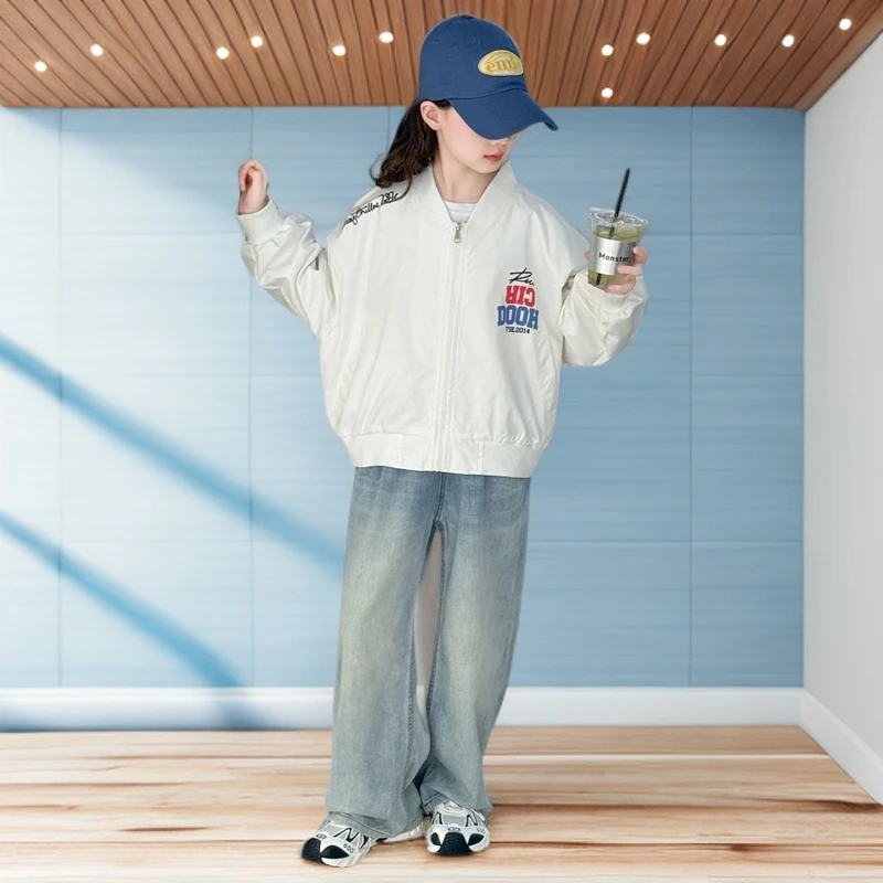 女童外套2025新款儿童洋气时髦棒球服中大童春秋款休闲百搭上衣潮