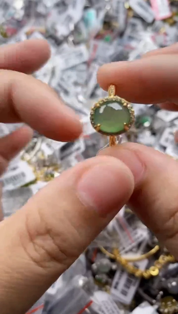 翡翠戒指银S925镶嵌1111111   9